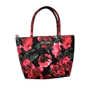 Betsey Johnson Red Roses Lunch Bag Satchel Tote Lunch Box